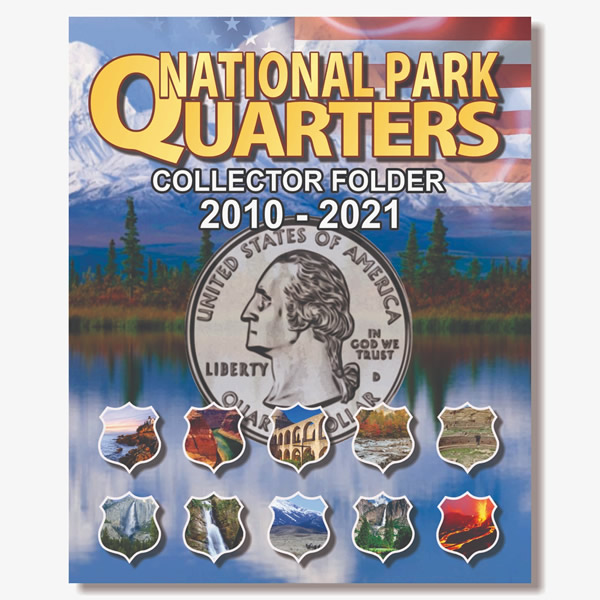 Álbum para moedas americanas EUA Parks 2010 à 2021