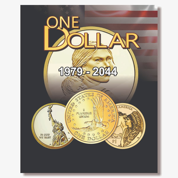 Álbum para moedas americanas EUA One dólar 1979 à 2044