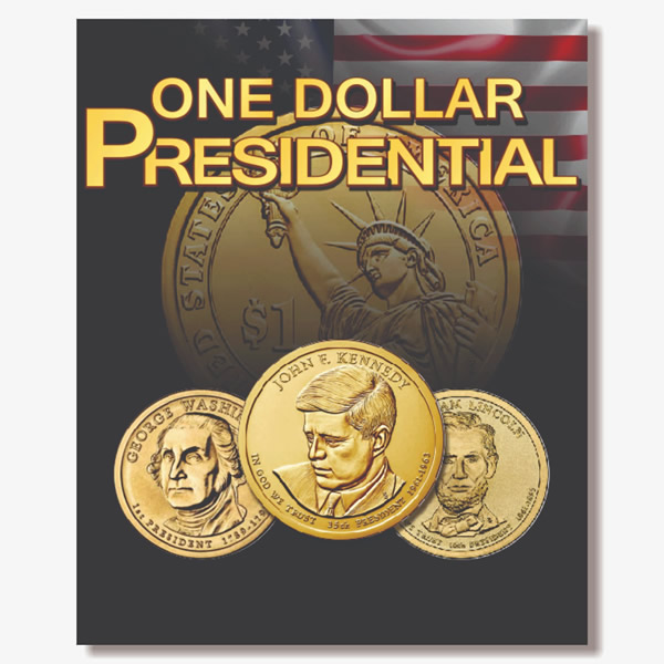 Álbum para moedas americanas EUA One dólar Presidentes