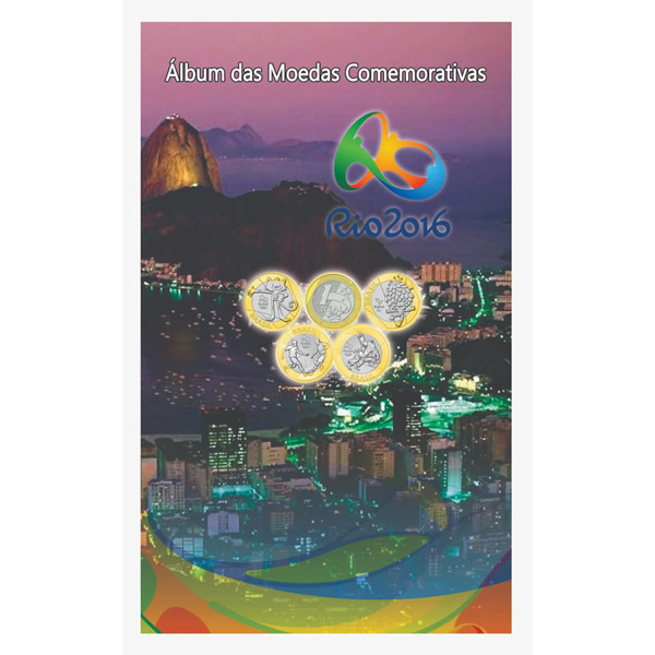 Álbum para moedas das Olimpíadas Rio 2016 - Compacto - modelo 3