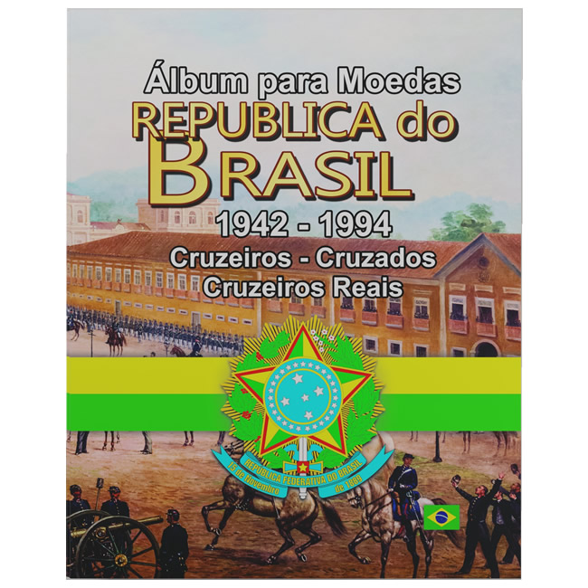 Álbum para moedas da Republica do Brasil 1942 a 1994 