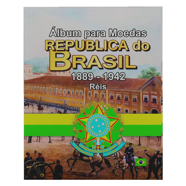 Álbum para moedas da Republica do Brasil Reis 1889 a 1942