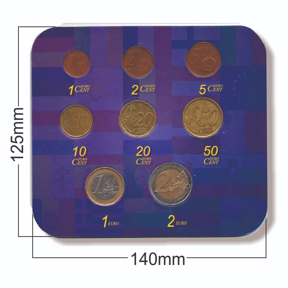 Cartela para moedas - Euro