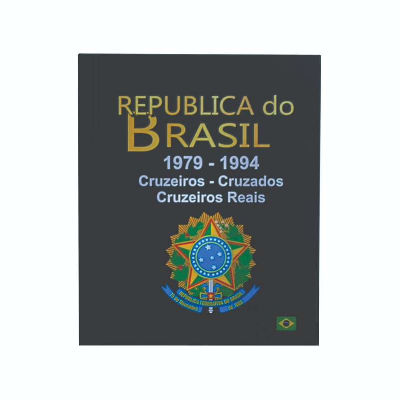 Álbum para moedas da Republica do Brasil 1979 ate 1994   -   LUXO