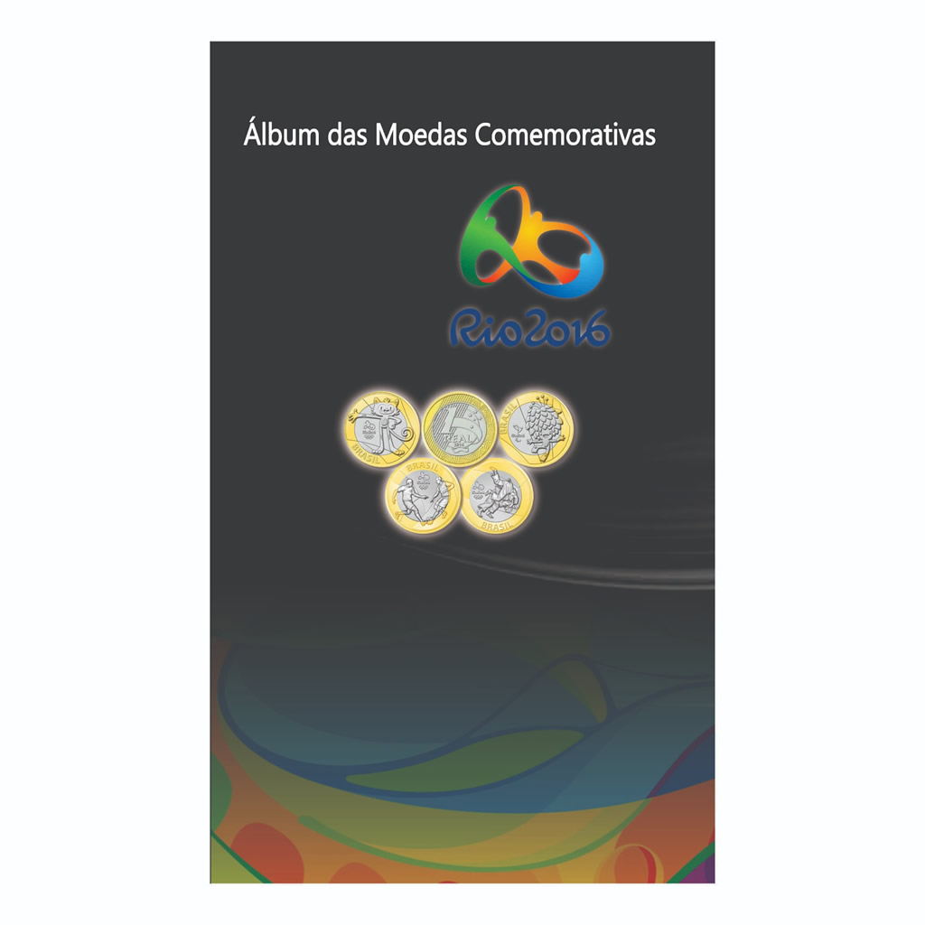 Álbum para moedas das Olimpíadas modelo 5 Rio 2016 - Compacto